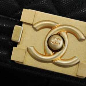 Túi Chanel Leboy Caviar Gold Black Medium