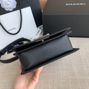 Túi Chanel Leboy Caviar Silver Black Small