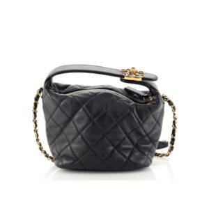 Túi Chanel Perfect Meeting Hobo Quilted Lambskin Small Black