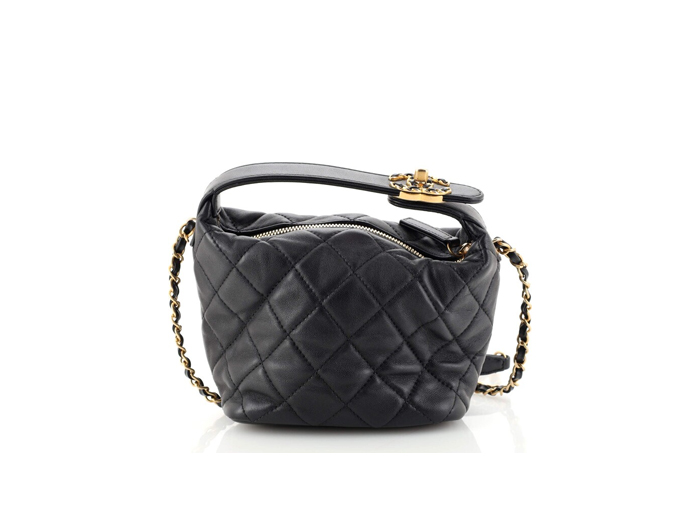 Túi Chanel Perfect Meeting Hobo Quilted Lambskin Small Black