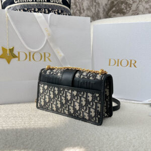 Túi Dior 30 Montaigne Bag Blue Medium Oblique Jacquard Best Quality