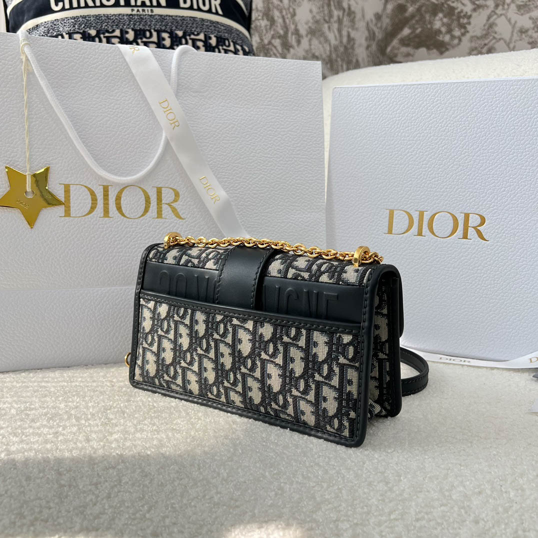 Túi Dior 30 Montaigne Bag Blue Medium Oblique Jacquard Best Quality