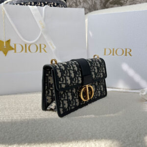 Túi Dior 30 Montaigne Bag Blue Medium Oblique Jacquard Best Quality