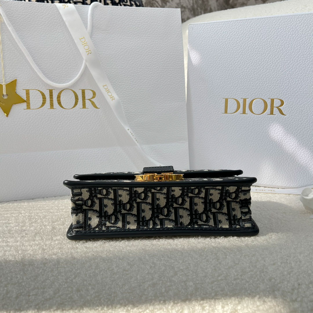 Túi Dior 30 Montaigne Bag Blue Medium Oblique Jacquard Best Quality