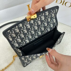 Túi Dior 30 Montaigne Bag Blue Medium Oblique Jacquard Best Quality