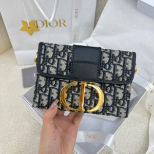 Túi Dior 30 Montaigne Bag Blue Mini Oblique Jacquard Best Quality