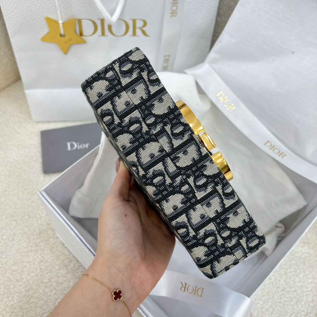 Túi Dior 30 Montaigne Bag Blue Mini Oblique Jacquard Best Quality