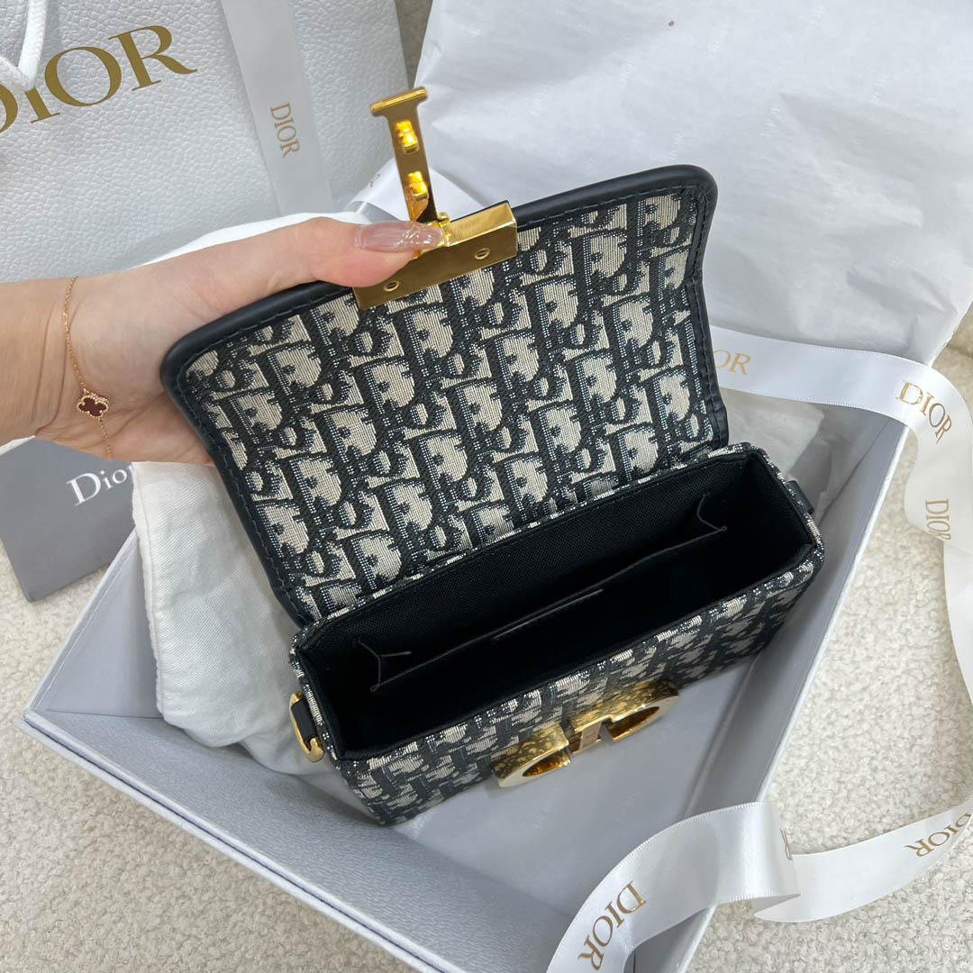 Túi Dior 30 Montaigne Bag Blue Mini Oblique Jacquard Best Quality