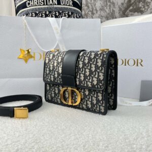 Túi Dior 30 Montaigne Bag Blue Oblique Jacquard Best Quality