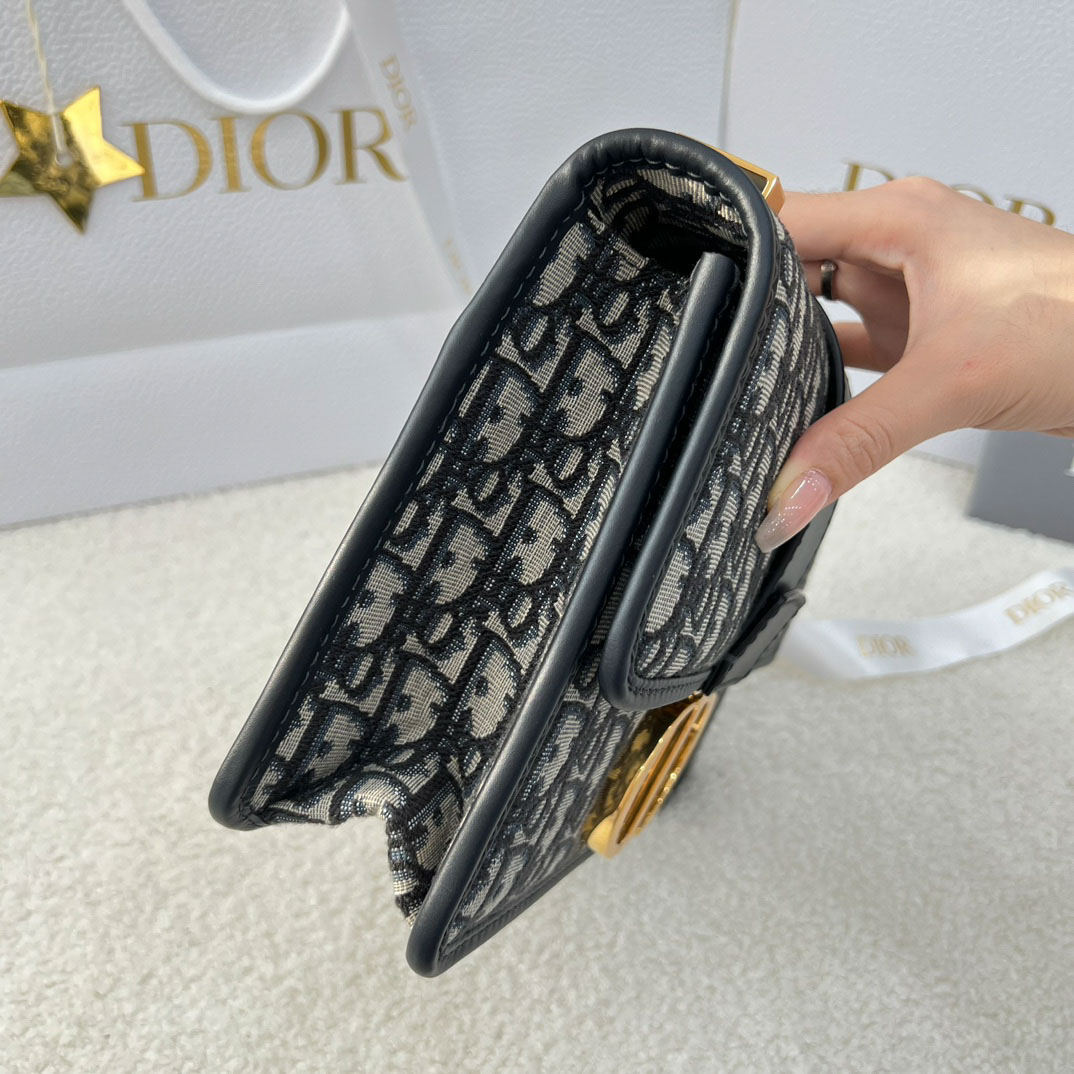 Túi Dior 30 Montaigne Bag Blue Oblique Jacquard Best Quality