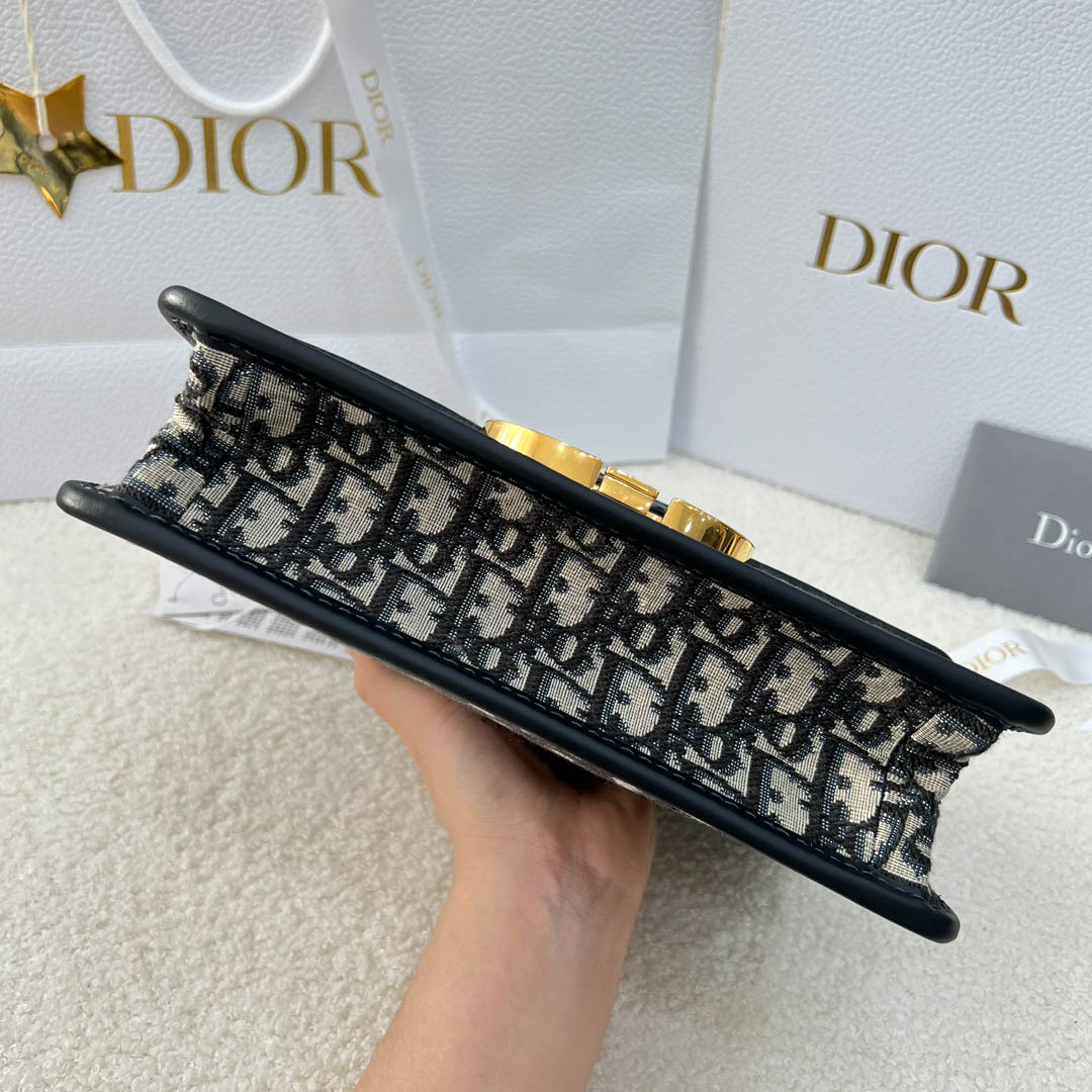 Túi Dior 30 Montaigne Bag Blue Oblique Jacquard Best Quality