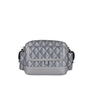Túi Dior Grey Leather And Canvas Shoulder Bag CD Diamond