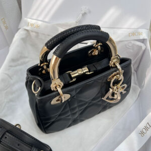 Túi Dior Lady Mini Black Leather Bag