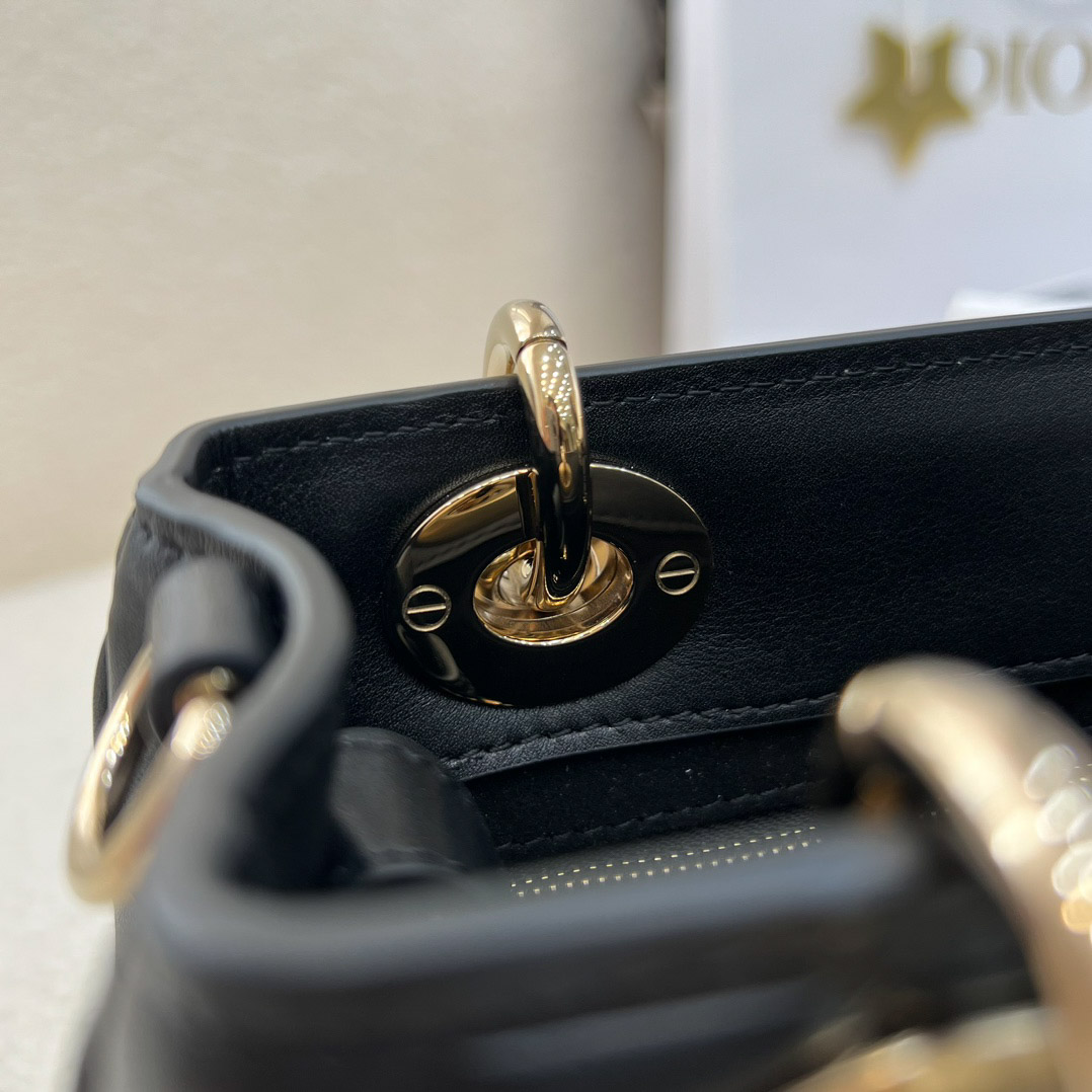 Túi Dior Lady Mini Black Leather Bag