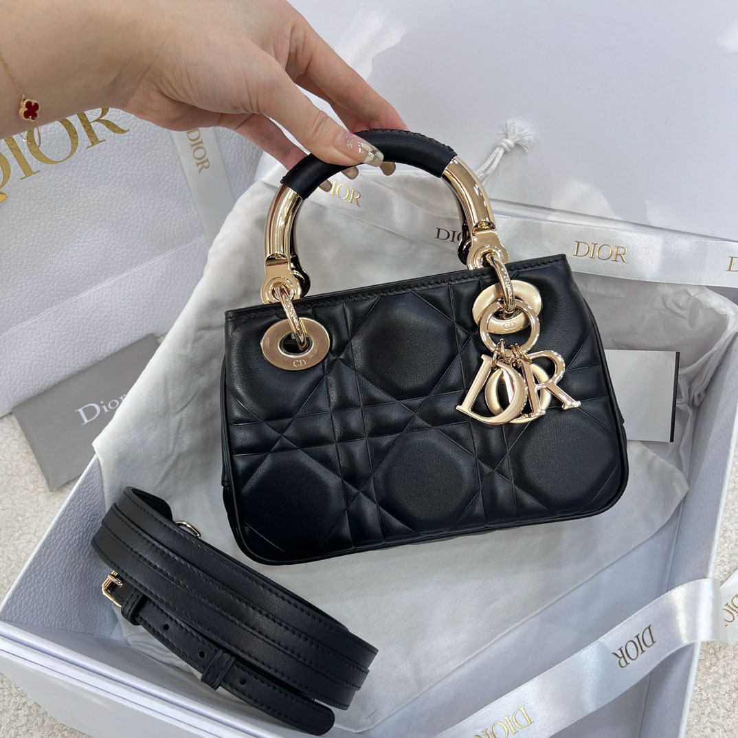 Túi Dior Lady Mini Black Leather Bag