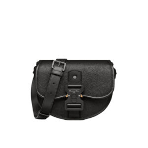 Túi Dior Mini Gallop Bag Strap ‘Black Grained Calfskin’