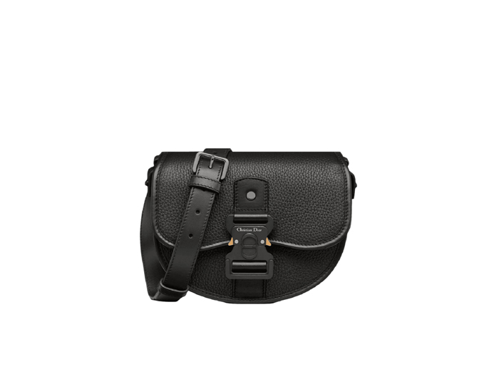Túi Dior Mini Gallop Bag Strap ‘Black Grained Calfskin’