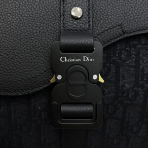 Túi Dior Mini Saddle Bag With Strap Black Oblique