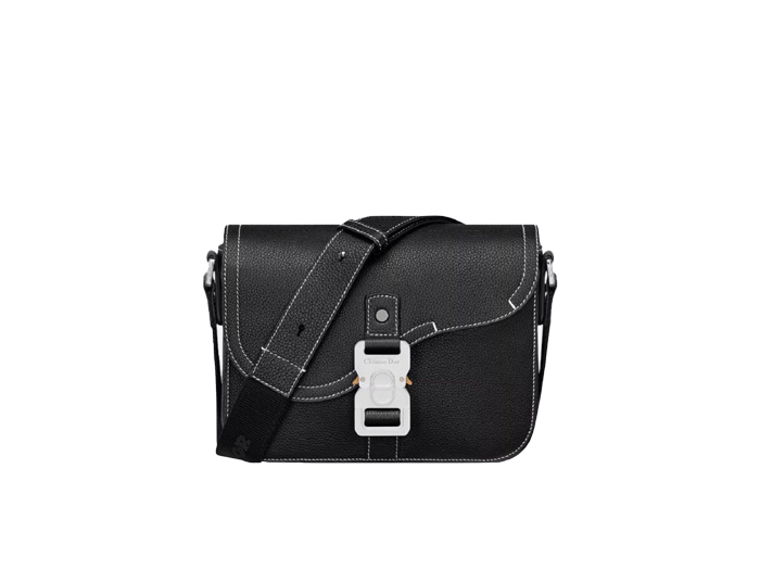 Túi Dior Saddle Messenger Bag Black Grained Calfskin