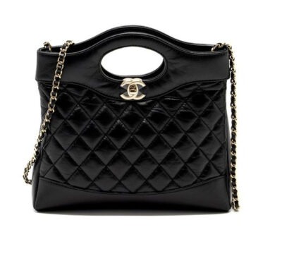 Túi Đeo Chéo Nữ Chanel 31 Large Bag Calfskin Black Màu Đen