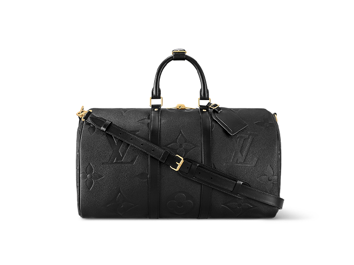 Túi Keepall Bandoulière 45 Cowhide Material Embossed With Monogram Empreinte Giant Pattern (45 x 27 x 20 cm)