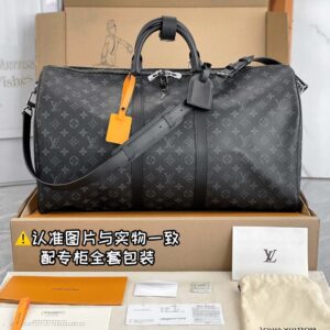 Túi Keepall Bandoulière 45 Monogram Eclipse Black (45 x 27 x 20 cm)