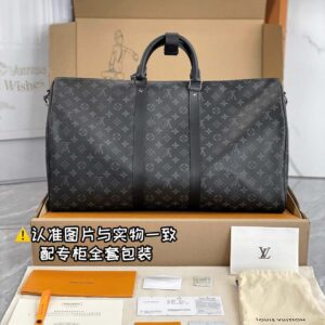 Túi Keepall Bandoulière 45 Monogram Eclipse Black (45 x 27 x 20 cm)