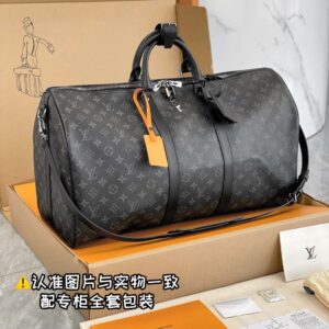 Túi Keepall Bandoulière 45 Monogram Eclipse Black (45 x 27 x 20 cm)