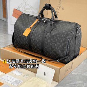 Túi Keepall Bandoulière 45 Monogram Eclipse Black (45 x 27 x 20 cm)