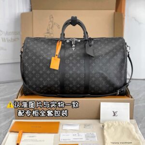 Túi Keepall Bandoulière 45 Monogram Eclipse Black (45 x 27 x 20 cm)