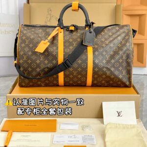 Túi Keepall Bandoulière 45 Monogram Macassar Coated Canvas Radiant Sun (45 x 27 x 20 cm)