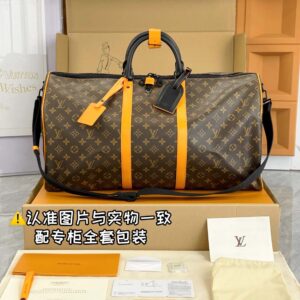 Túi Keepall Bandoulière 45 Monogram Macassar Coated Canvas Radiant Sun (45 x 27 x 20 cm)