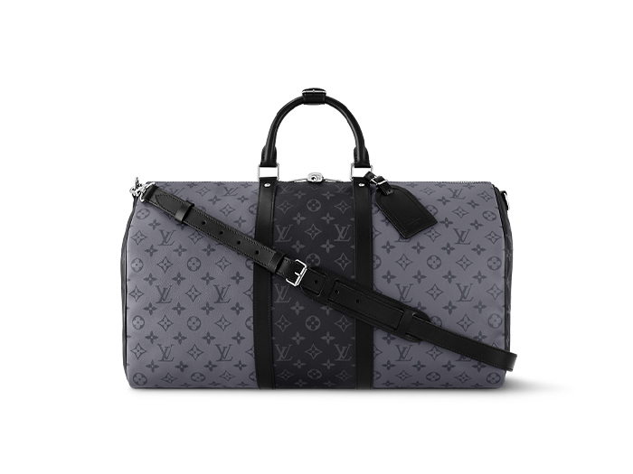 Túi Keepall Bandoulière 50 Monogram Eclipse Canvas and Monogram Eclipse Reverse (50 x 29 x 23 cm)