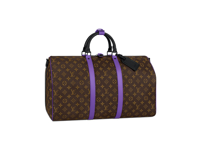 Túi Keepall Bandoulière 50 Monogram Macassar Brown/Purple (50 x 29 x 23 cm)