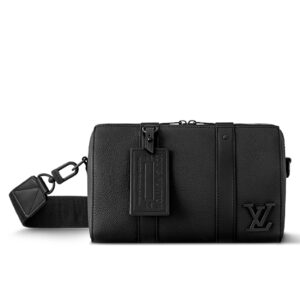 Túi Louis Vuitton City Keepall Black Aerogram Grained Calf Leather