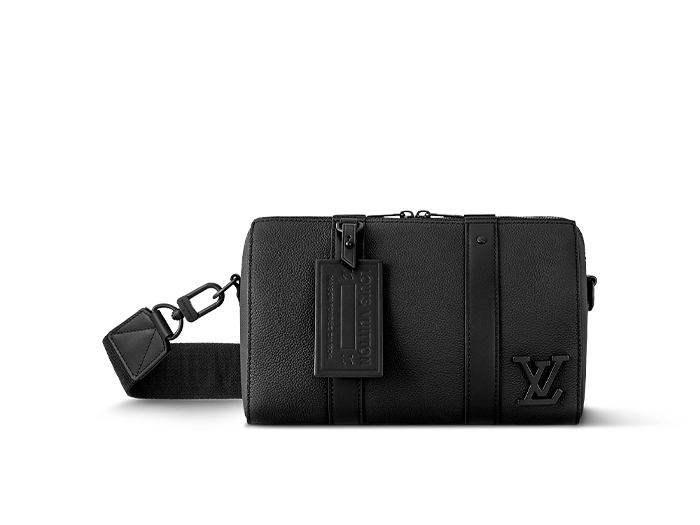 Túi Louis Vuitton City Keepall Black Aerogram Grained Calf Leather