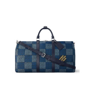 Túi Louis Vuitton Keepall Bandoulière 50 Damier Heritage Blue