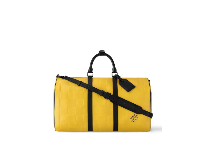 Túi Louis Vuitton Keepall Bandoulière 50 Damier Scuba Yellow