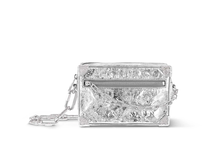 Túi Louis Vuitton Mini Soft Trunk Crushed Aluminum Silver