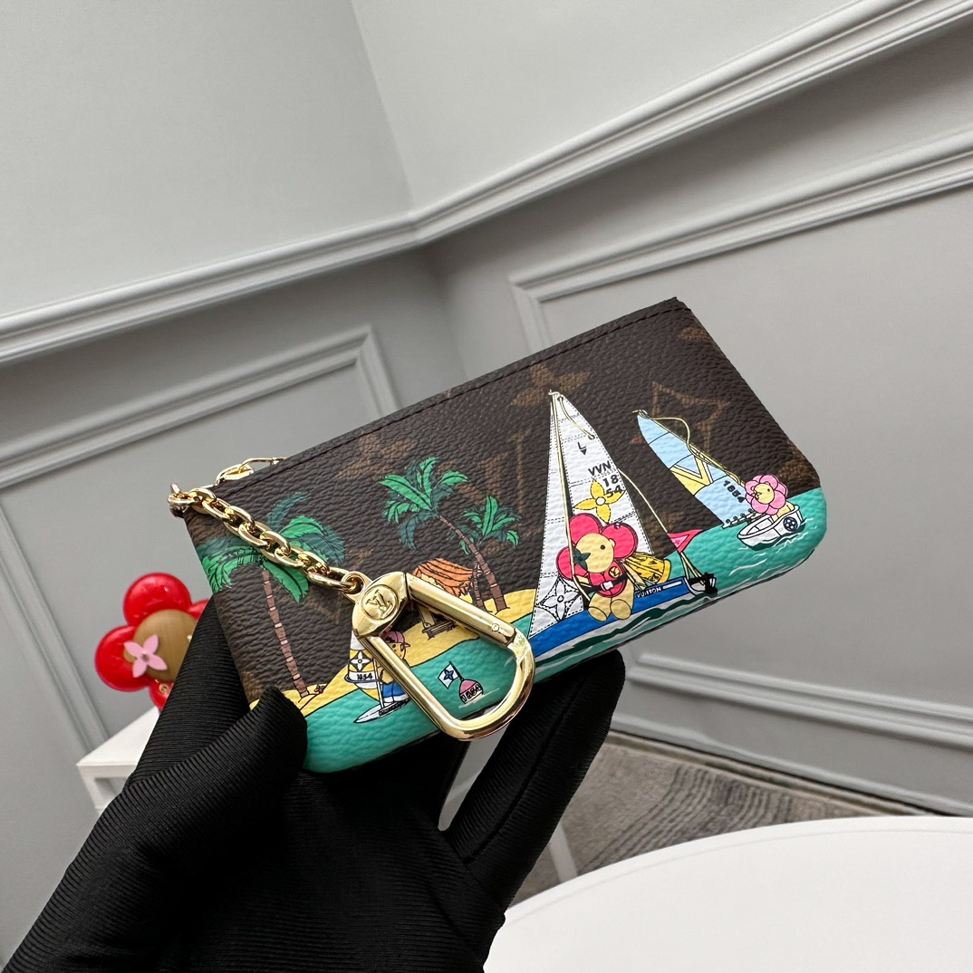 Túi Louis Vuitton Monogram Unisex Canvas Street Style Leather Small Wallet 