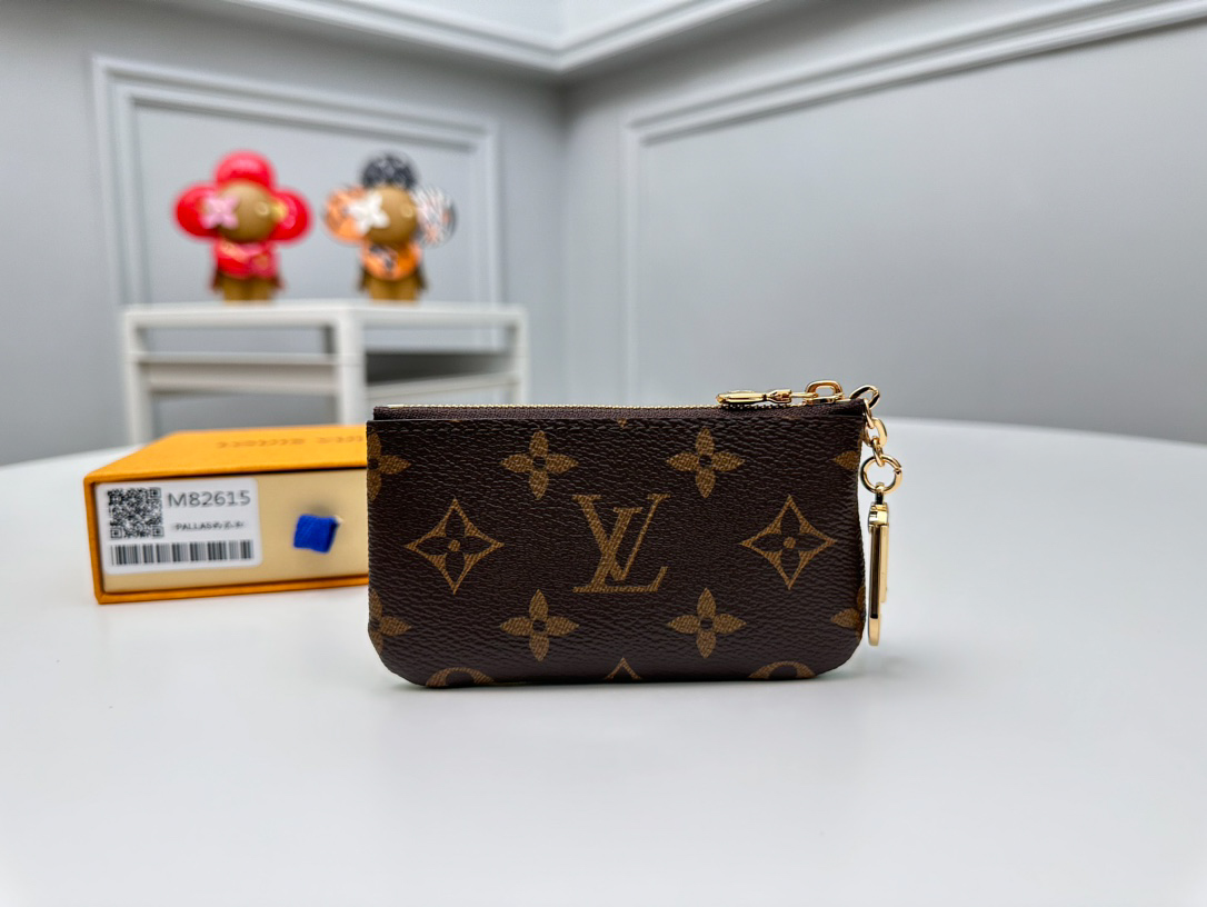 Túi Louis Vuitton Monogram Unisex Canvas Street Style Leather Small Wallet 