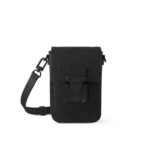 Túi Louis Vuitton S-Lock Vertical Wearable Wallet Taurillon Monogram Black