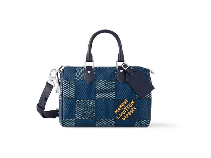 Túi Louis Vuitton Speedy 25 Bandoulière Damier Heritage Blue