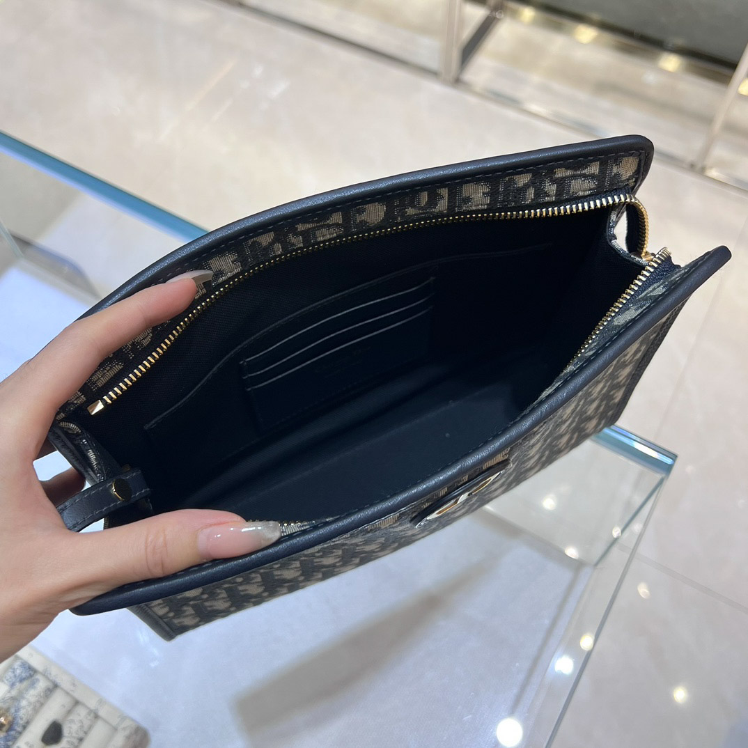 Túi Xách Dior 30 Montaigne Pouch Clutch Black