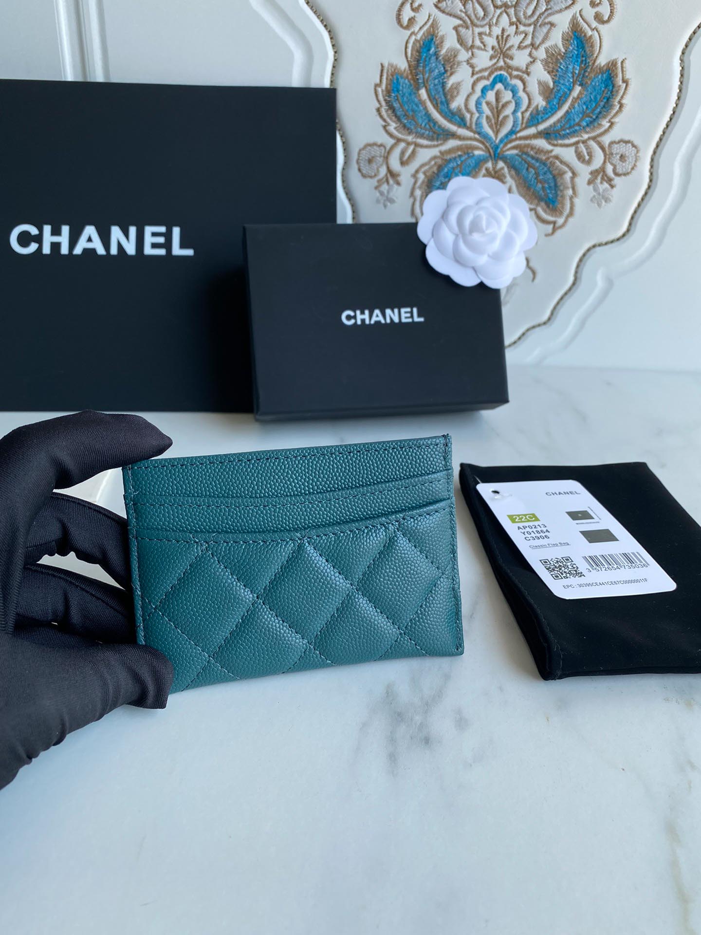 Ví Card Holder Classic Chanel Green