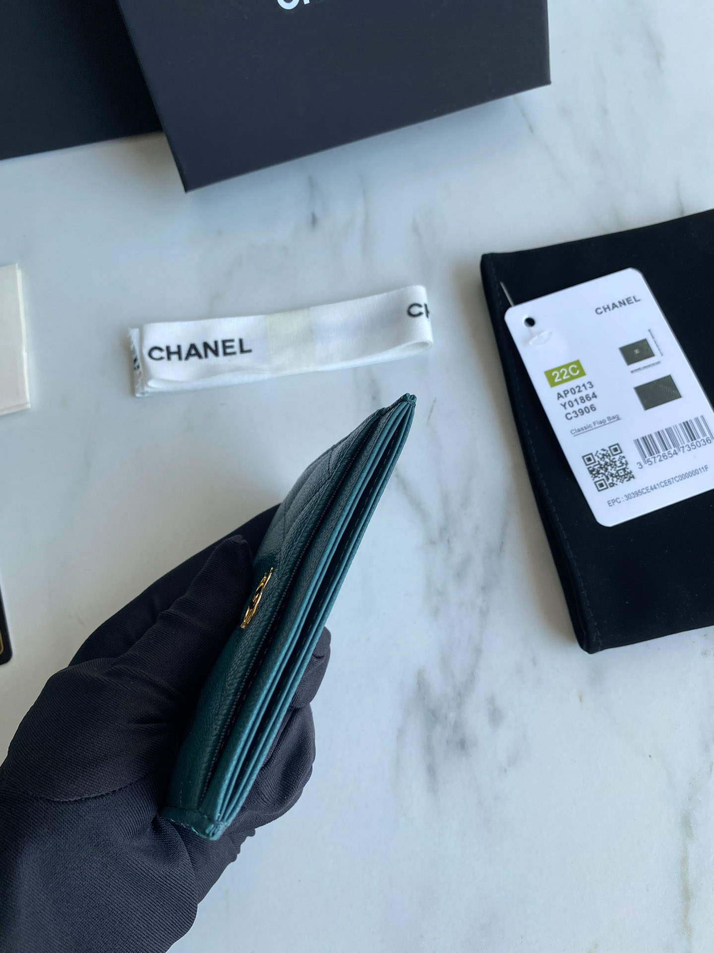 Ví Card Holder Classic Chanel Green