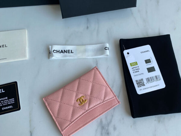 Ví Card Holder Classic Chanel Pink