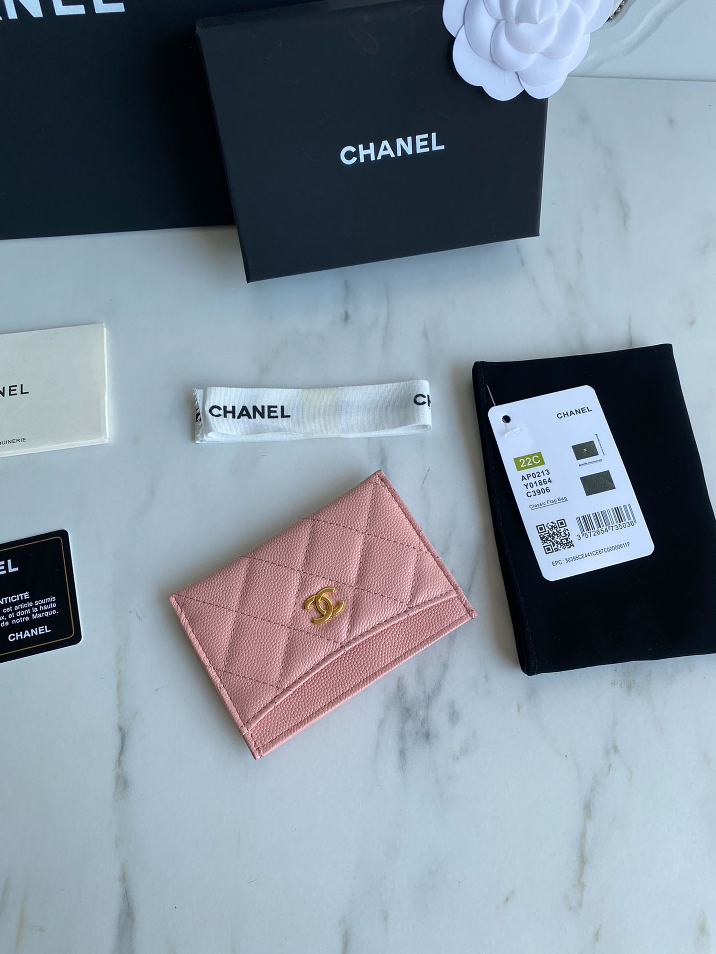 Ví Card Holder Classic Chanel Pink