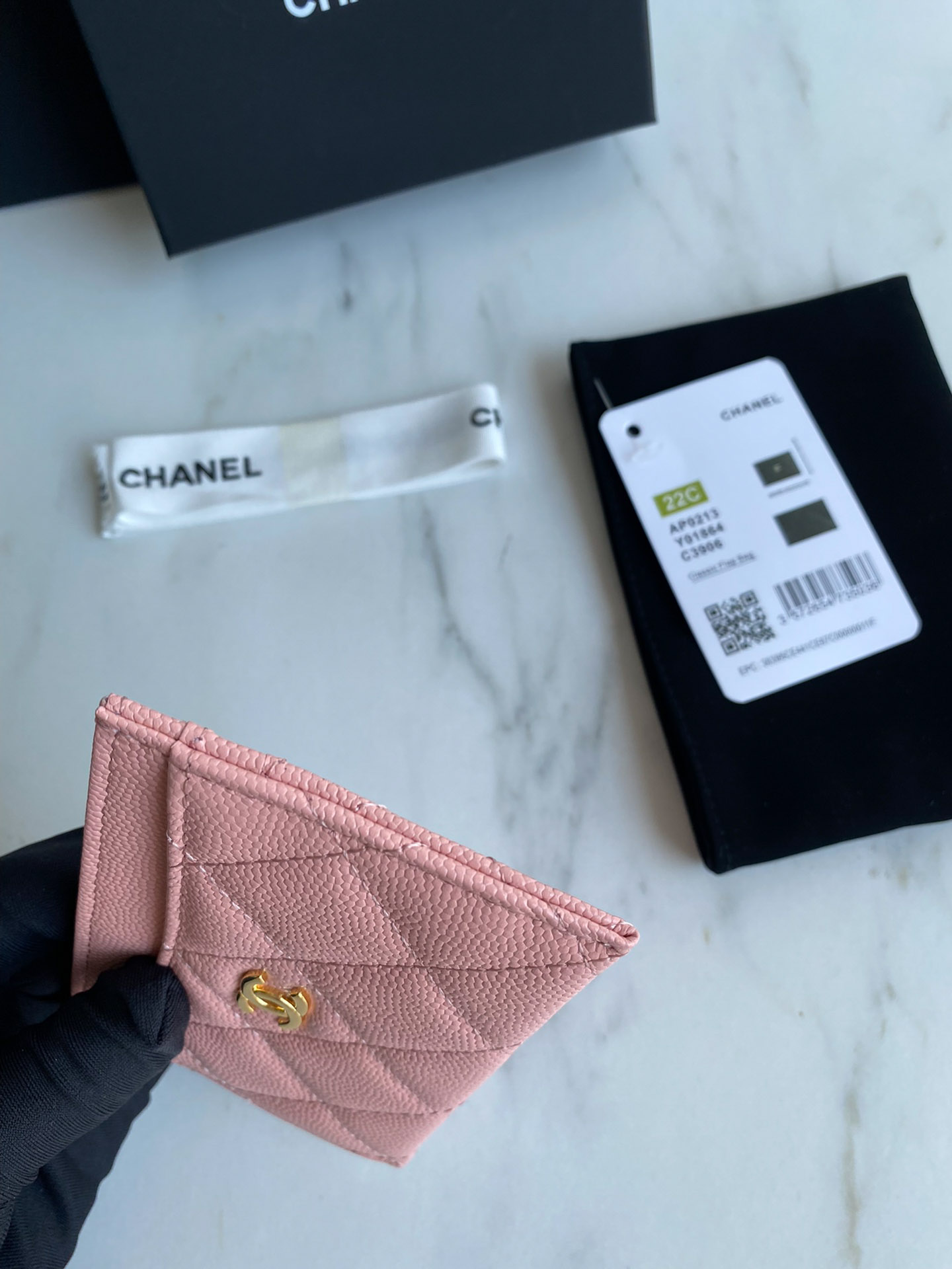 Ví Card Holder Classic Chanel Pink