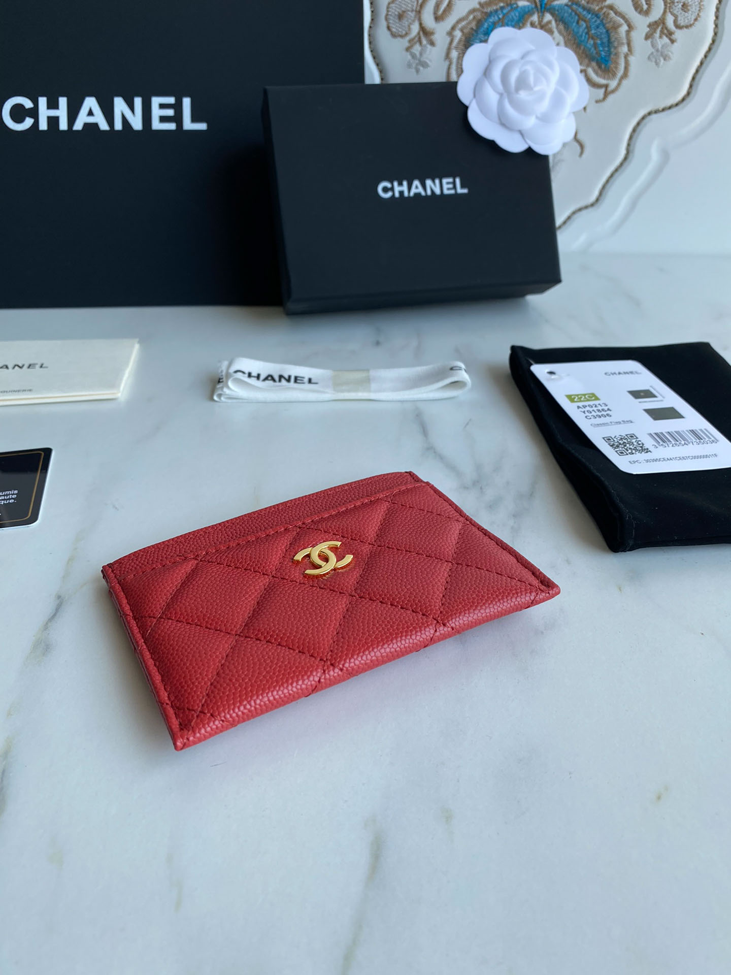 Ví Card Holder Classic Chanel Red